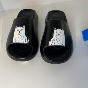Ripndip Lord Nermal Cloud Slides Black Size 8/9 NIB